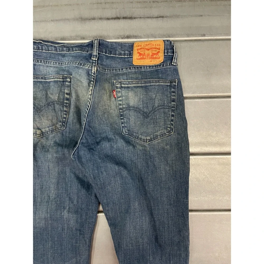 Levis 514 Slim Straight Jeans‎ Mens 31x32 Blue Medium Wash Denim Faded